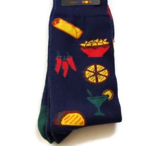 Mexican Food Men's Socks Tacos Margarita Burrito